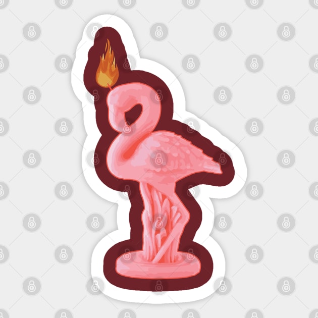 Umbrella Academy Flamingo Sticker by UnOfficialThreads
